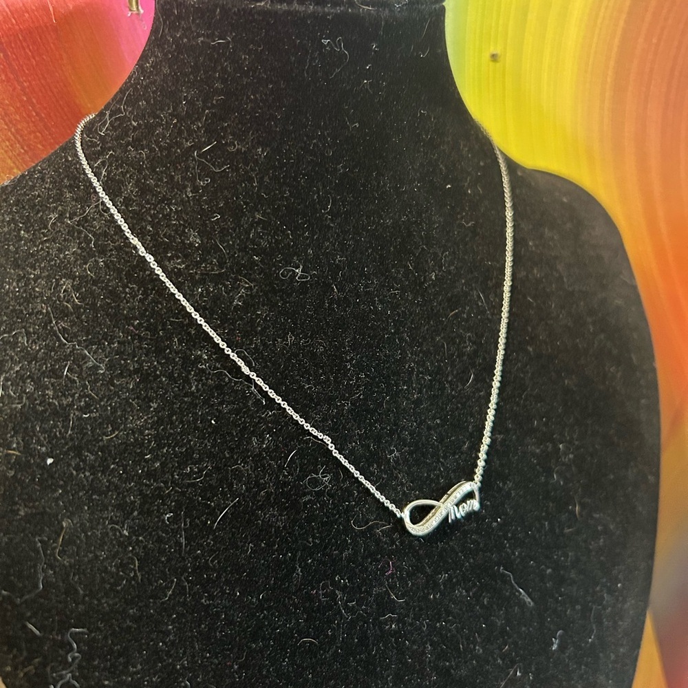 Elegant‎ Silver Infinity “mom” Necklace
